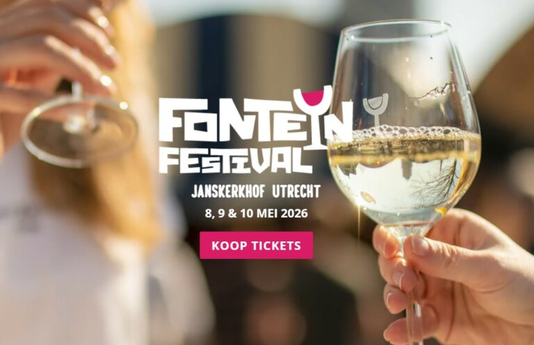 Fonteyn Wijnfestival 2026: drie dagen wijn, spijs en muziek in Utrecht