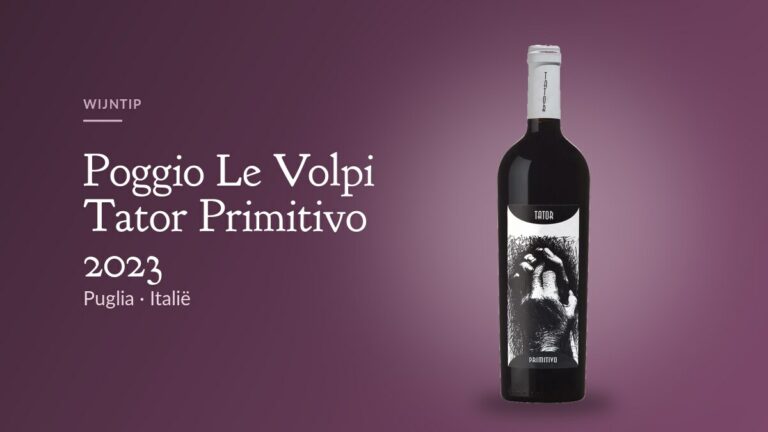 Fles Tator Primitivo 2023 van Poggio Le Volpi