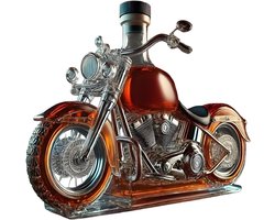 Motorfiets Whisky Karaf - Wijn Beluchter Drank Decanter - Drank Serveren - Handgemaakt Motor Ontwerp - 1000 ml - Transparant