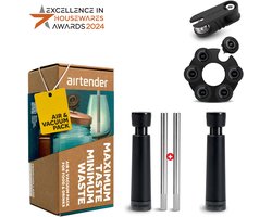 Airtender - Air & Vacuüm Giftbox - Nu met GRATIS 1 + 1 rvs Aerator Wijnbeluchter - Made in Holland - 5 jaar garantie
