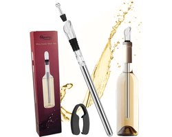 Wijnkoeler Stick - Wijn Koeler Staaf - Koelstaaf voor wijn - Kerstcadeau - Beluchter - Foliesnijder - Wijnaccessoires - Wijn koelen - Qwality