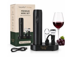 Elektrische kurkentrekker set oplaadbaar - Volledige wijnset - Luxe wijn accessoires - Wijnopener - Cadeau tip - Giftset