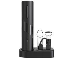 VAYN Elektrische Wijnopener Set - Oplaadbaar - Wijnschenker, Vacuümstop & Foliesnijder - Wijn Accessoires - Cadeau Set