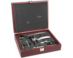 HI Wijn Accessoires Geschenkset - Inclusief koffer - 10 Delig