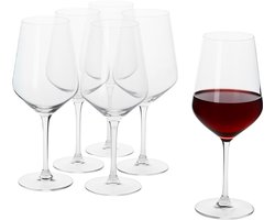 alpina Wijnglazen Rode Wijn - 6 Stuks Rode Wijnglazen - Wijnglas 53cl - Wijnglazen Set - Wijn Glazen - Cadeau voor Vrouwen, Vriendin of Mama - Housewarming Cadeau - Glas