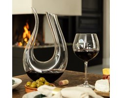 Luxwine® - Decanteer karaf - Wijnkaraf - 1.5L -Incl. 1000 Schoonmaakparels - Decanter - Decanteer karaf wijn