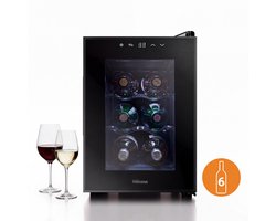 Tristar WR-7506 - Wijnkoelkast 6 Flessen - Wijnklimaatkast - 5 ⁰C tot 18 ⁰C - Zwart