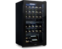 Klarstein Shiraz 29 Duo wijnkoelkast 2 zones 80L/29 flessen 5-22°C touch zwart