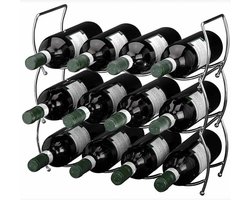 Stapelbaar wijnrek - 12 flessen - 3 delig