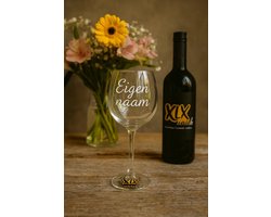 Wijnglas met eigen naam, Bedrukt wijnglas, Wijnglas met tekst, Rode wijn glas, Cadeau, XLX®