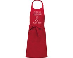 Keukenschort - BBQ schort - Leeftijd en Wijn - Abraham - Sarah - verjaardag - leeftijd - wijnen - rood