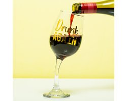 Out Of The Blue - Wankelend Wijnglas - 420 ml - Schuin Ontwerp - Grappig Cadeau voor Wijnliefhebbers
