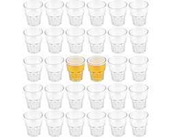 Set van 30 Stuks 260ml Doorzichtige Plastic Bekers voor Cocktails, Sap, Whisky en Wijn - Herbruikbare en Stapelbare Drinkglazen voor Feesten en Picknicks
