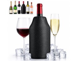 Boncy® Luxe Wijnkoeler Sleeve Zwart - Wijn Koeler - Wijnkoelers - Champagnekoeler