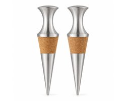 My Green Deal – RVS Wijnstopper Vacuum – Duurzame Flessenstop met Kurk – Flessenstopper voor Wijn & Champagne
